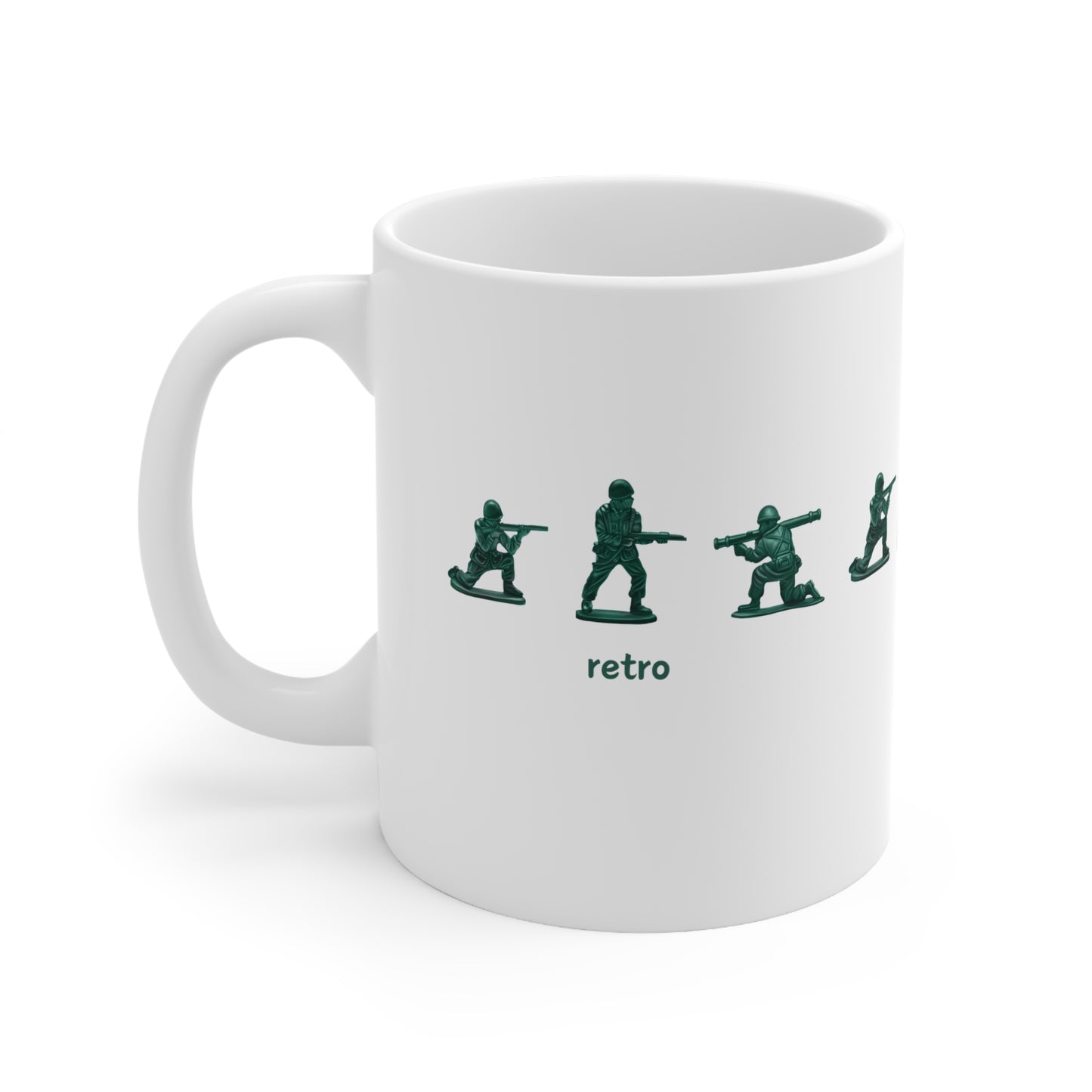 RETRO Green Toy Soldier hot drink mug