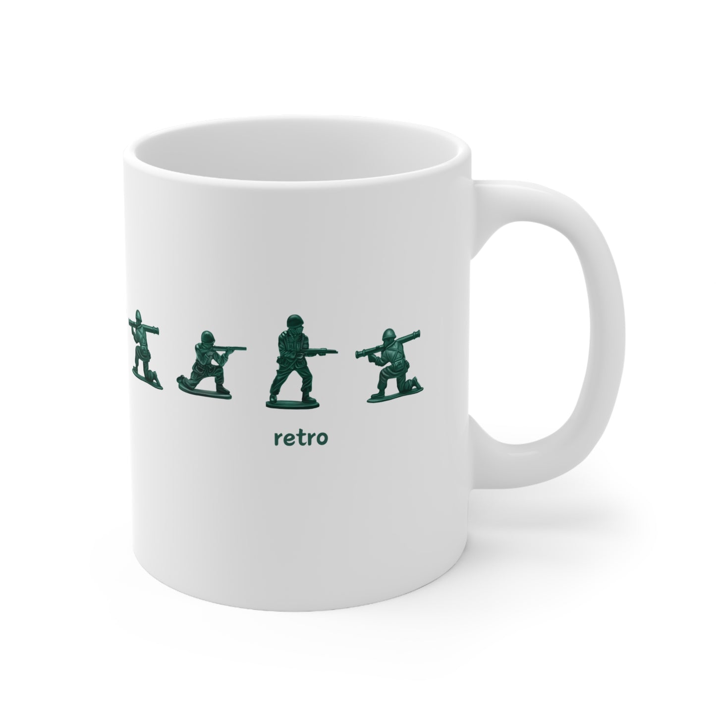 RETRO Green Toy Soldier hot drink mug