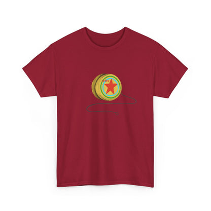 RETRO - Yoyo Yellow with Red Star T-shirt - Unisex