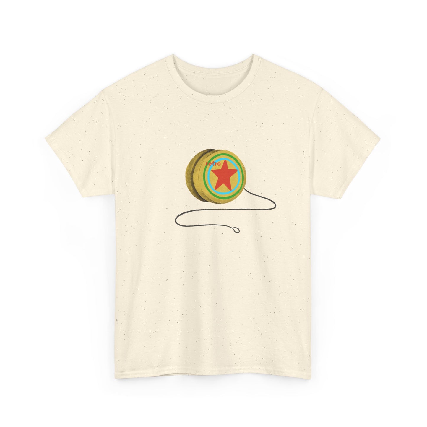 RETRO - Yoyo Yellow with Red Star T-shirt - Unisex