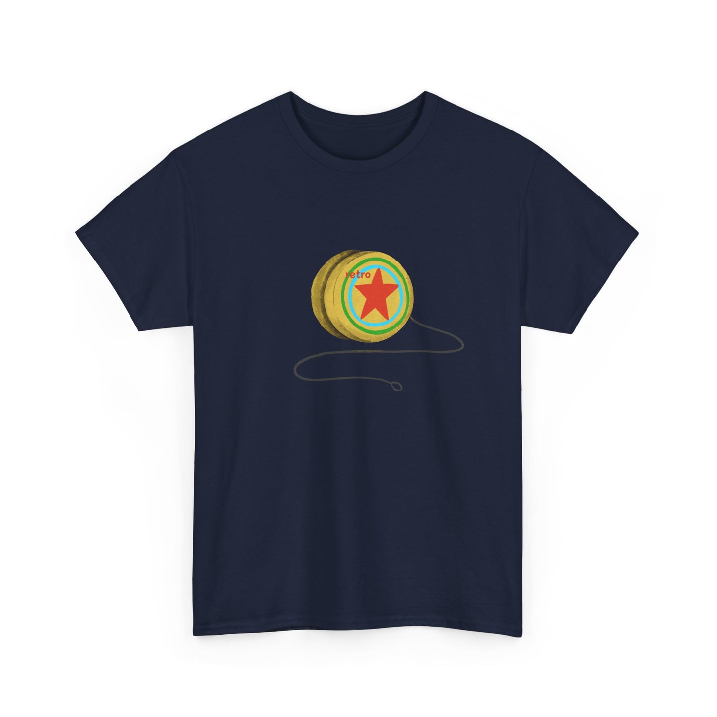 RETRO - Yoyo Yellow with Red Star T-shirt - Unisex