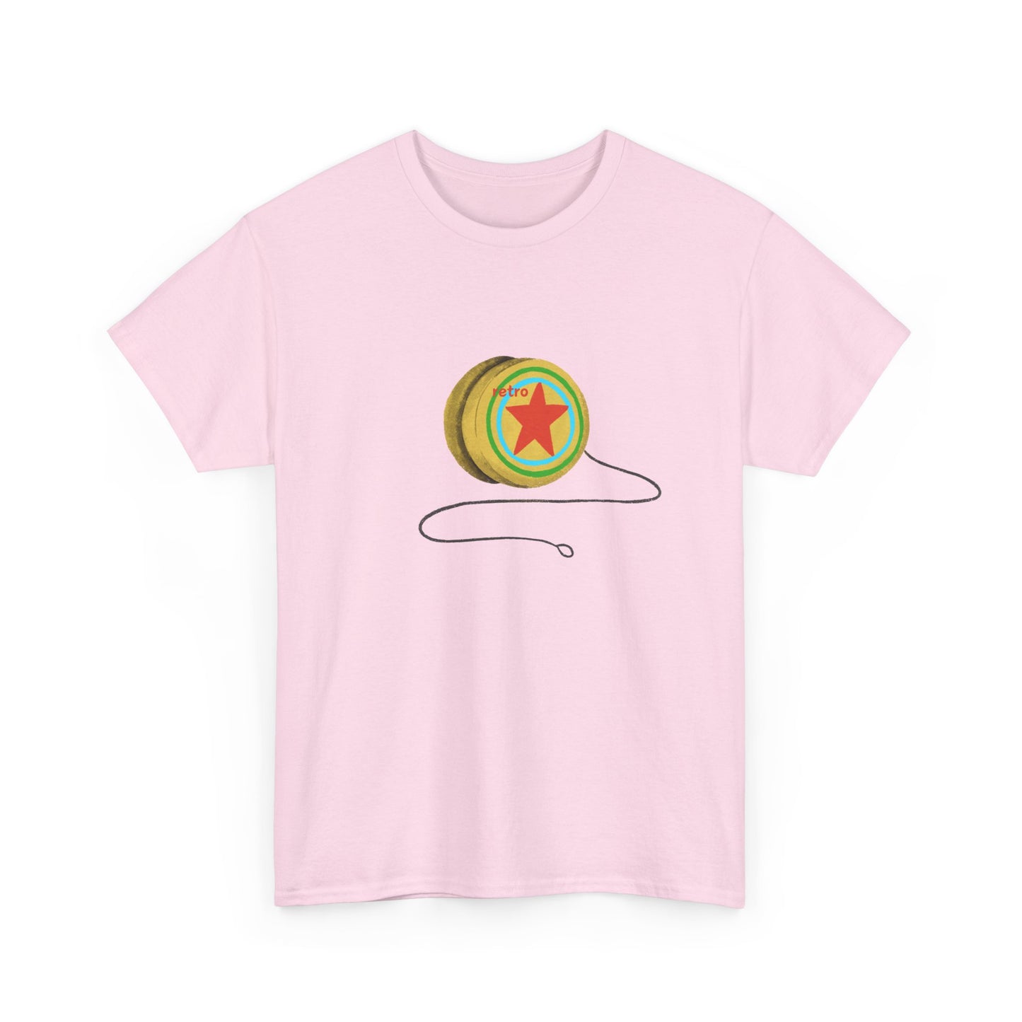 RETRO - Yoyo Yellow with Red Star T-shirt - Unisex