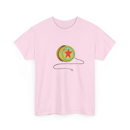 RETRO - Yoyo Yellow with Red Star T-shirt - Unisex