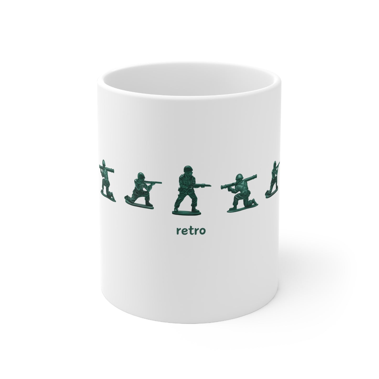 RETRO Green Toy Soldier hot drink mug