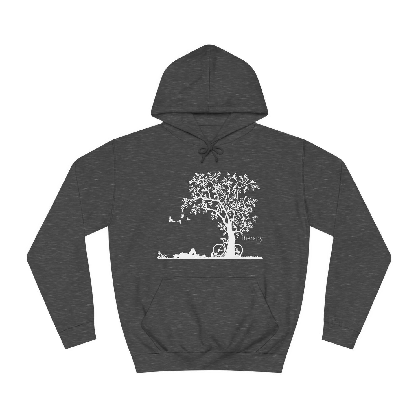 BIKE THERAPY Hoodie - Tree and Relax Scene - UNISEX